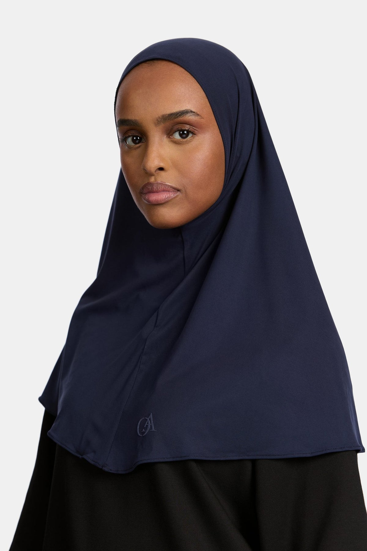 Breathable jersey hijab Navy Blue
