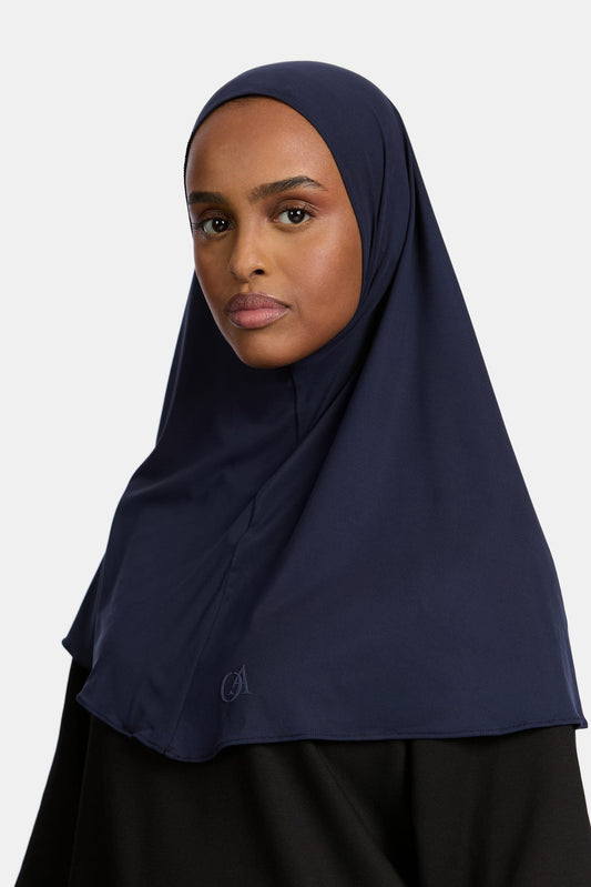 Breathable jersey hijab Navy Blue
