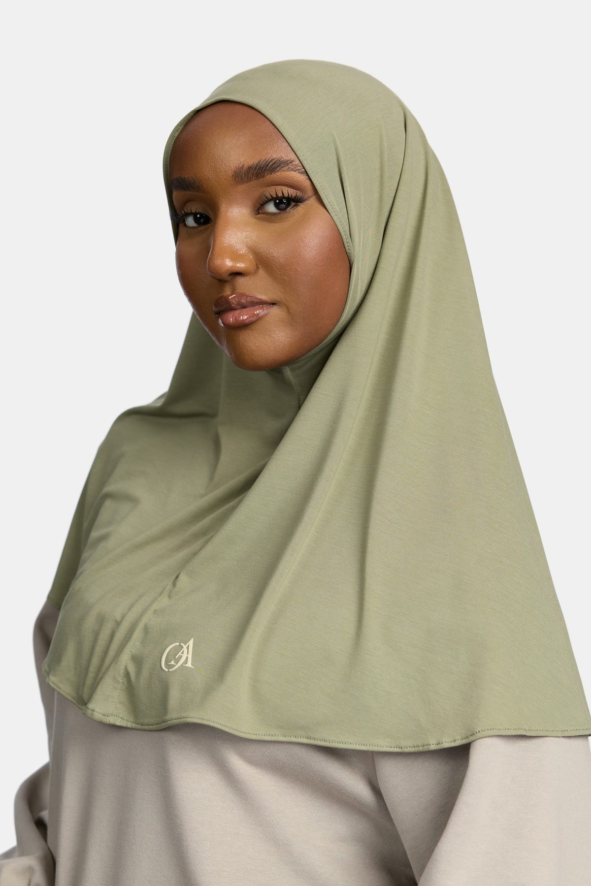 Breathable jersey hijab Sage