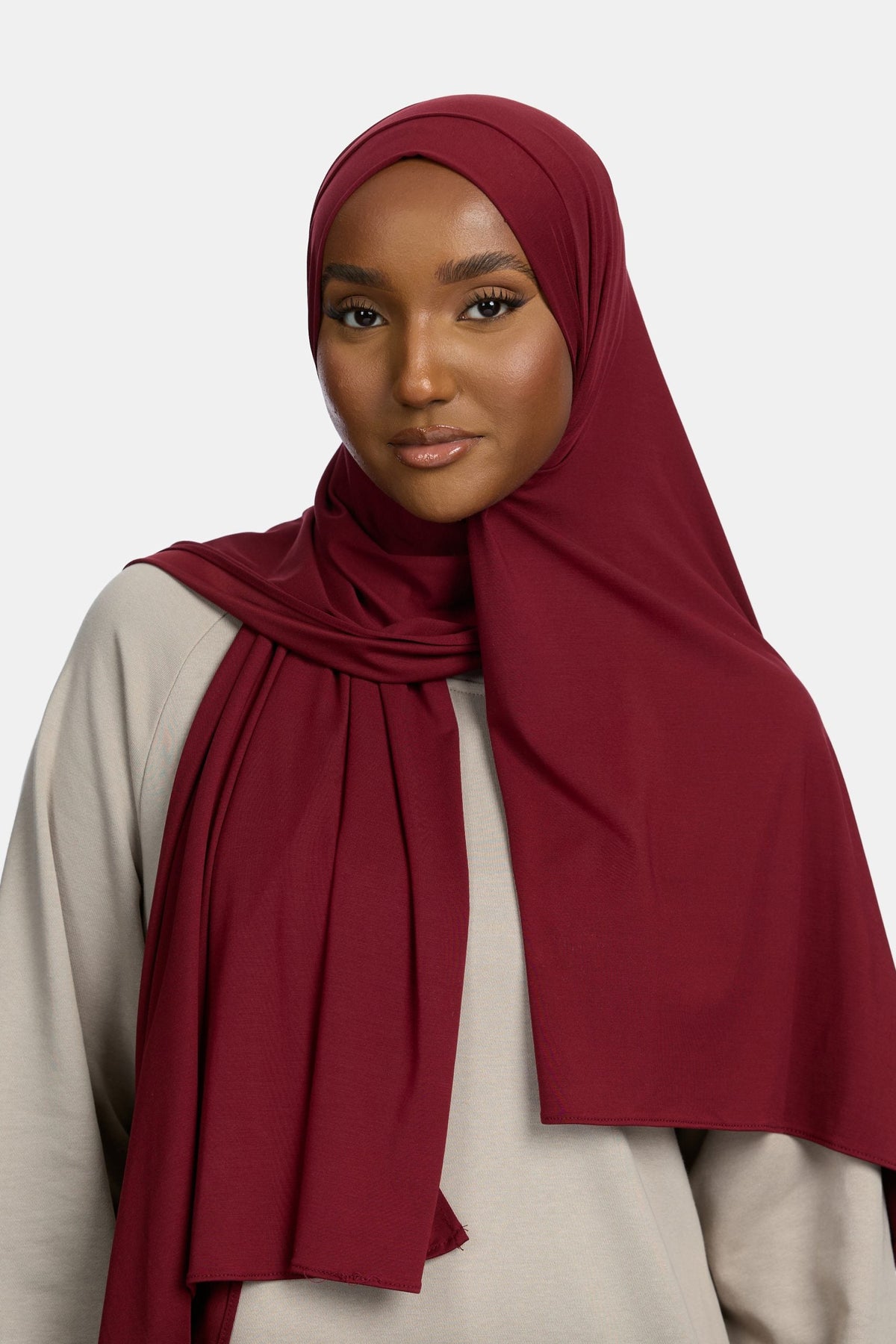 Breathable jersey scarf Bordeaux