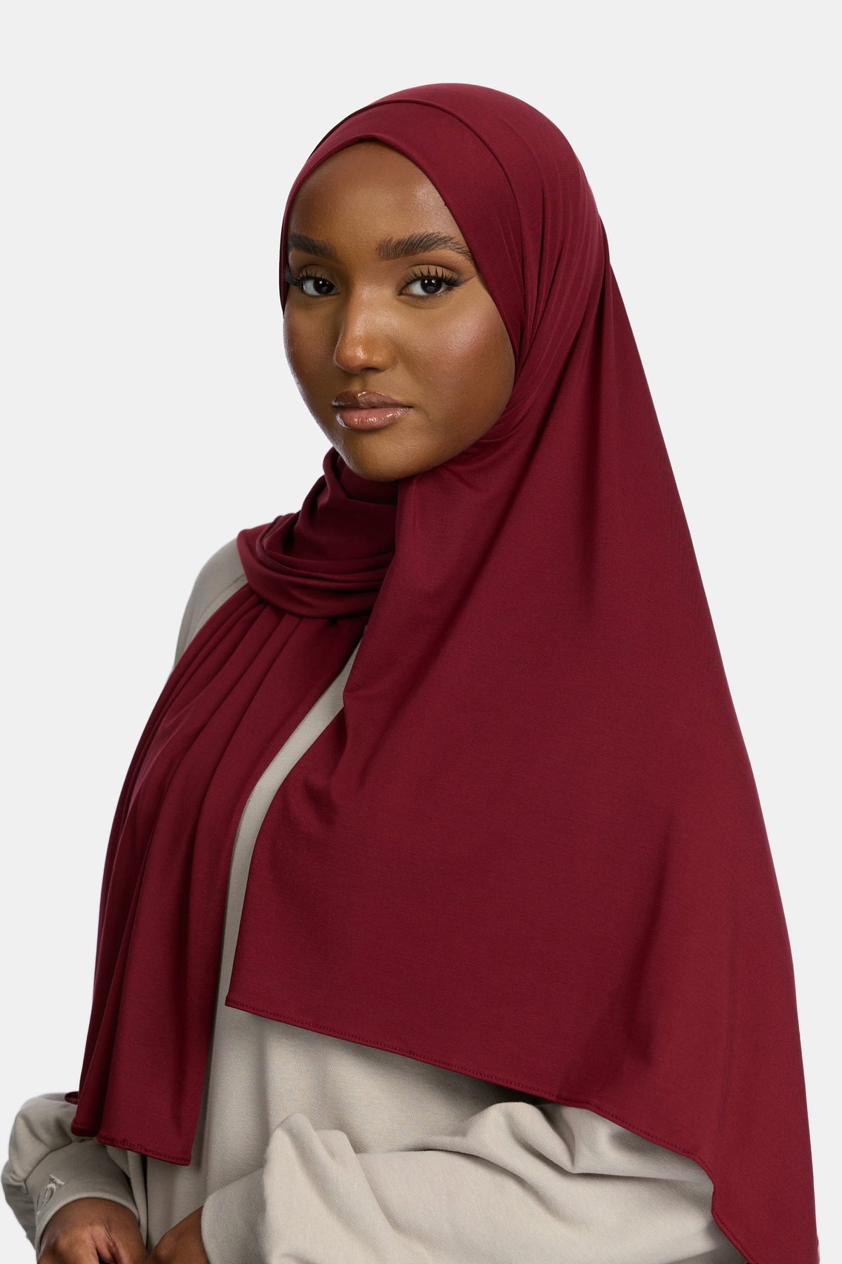 Breathable jersey scarf Bordeaux
