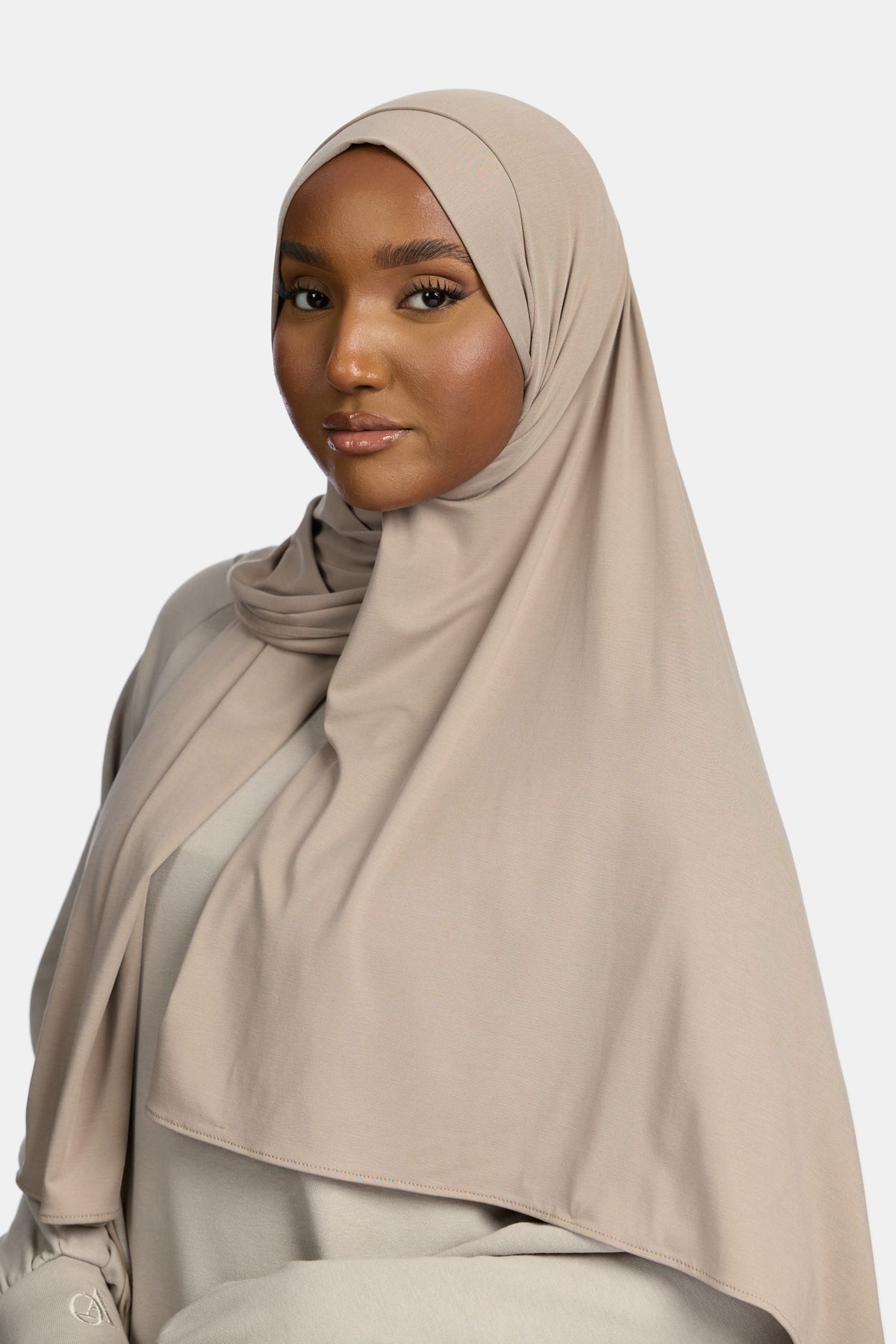 Breathable jersey scarf Foam Taupe