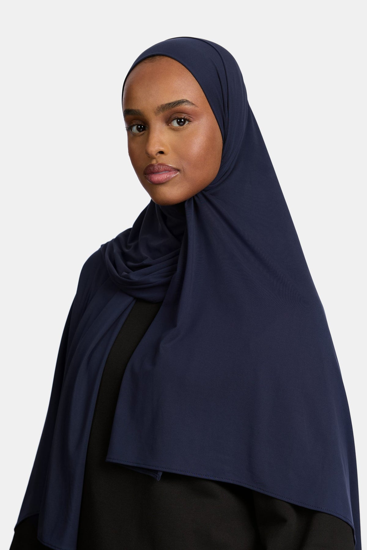 Breathable jersey scarf Navy Blue