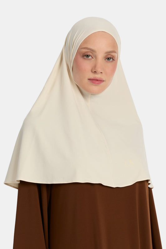 Atmungsaktives Jersey-Hijab Dunkelcreme