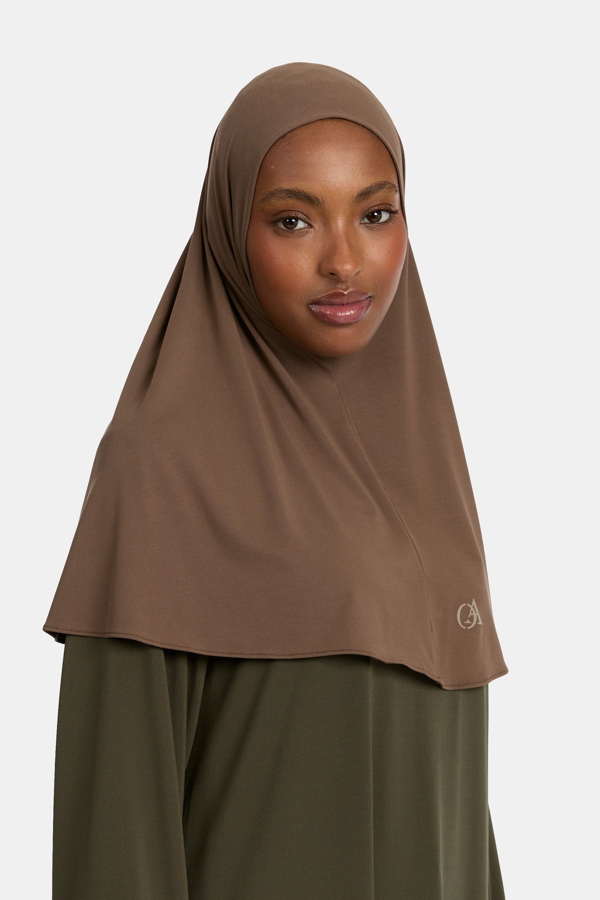 Atmungsaktiver Jersey-Hijab Haselnussbraun