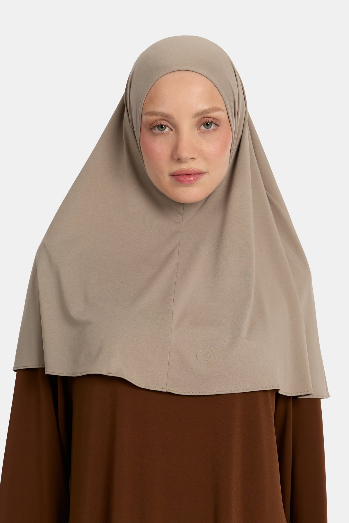 Breathable jersey hijab Taupe