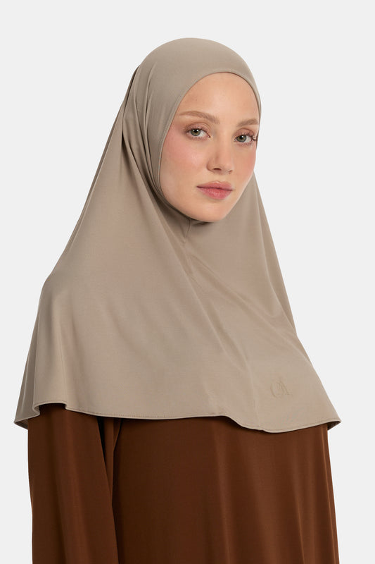 Atmungsaktiver Jersey-Hijab Taupe