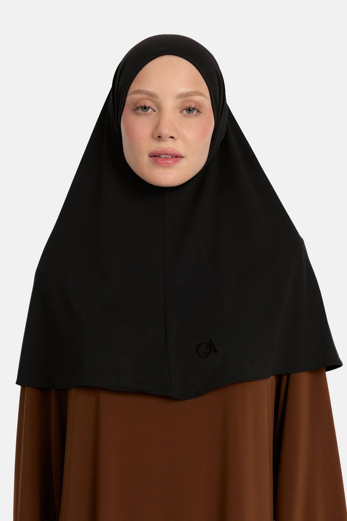 Atmungsaktiver Jersey-Hijab Schwarz