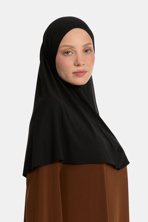 Hijab en jersey respirant noir