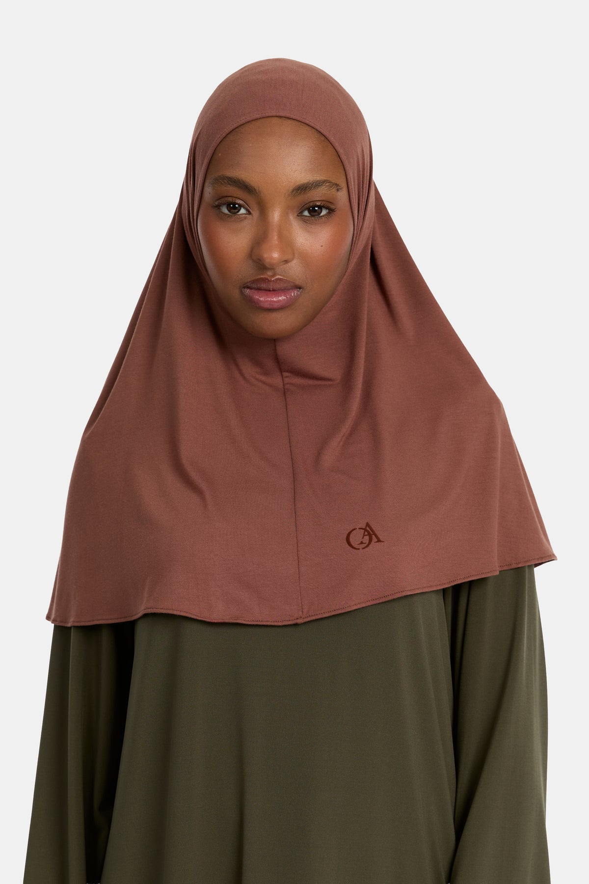 Bambus-Jersey-Hijab Braun