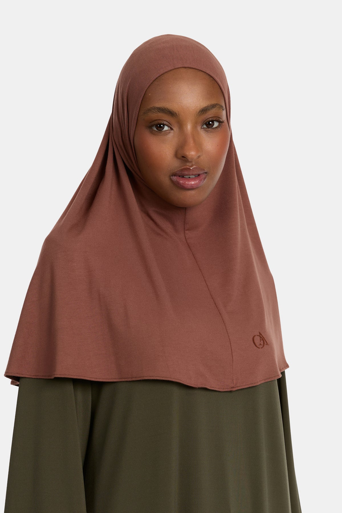 Bambus-Jersey-Hijab Braun