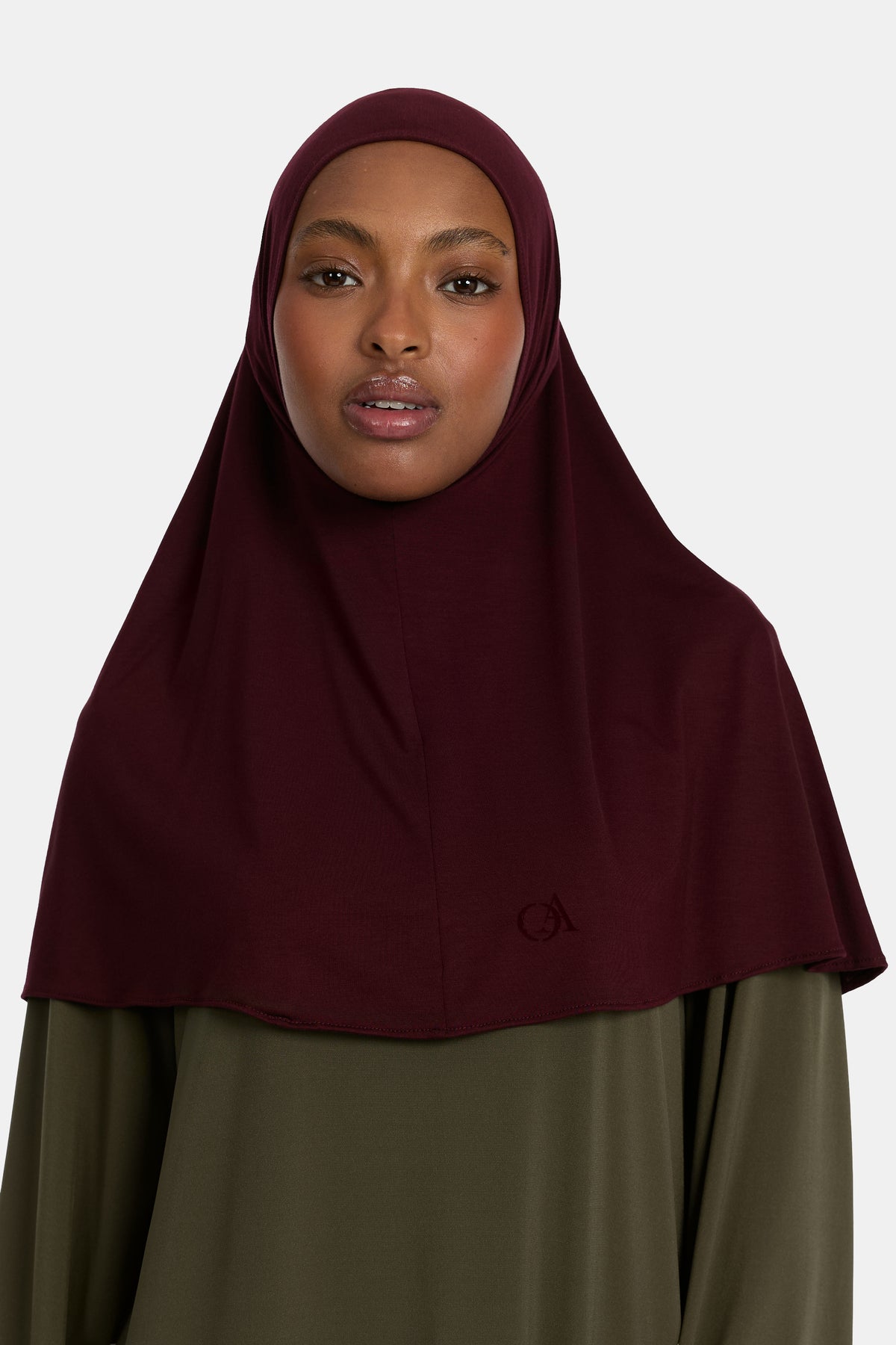 Bambus-Jersey-Hijab Braun-Lila