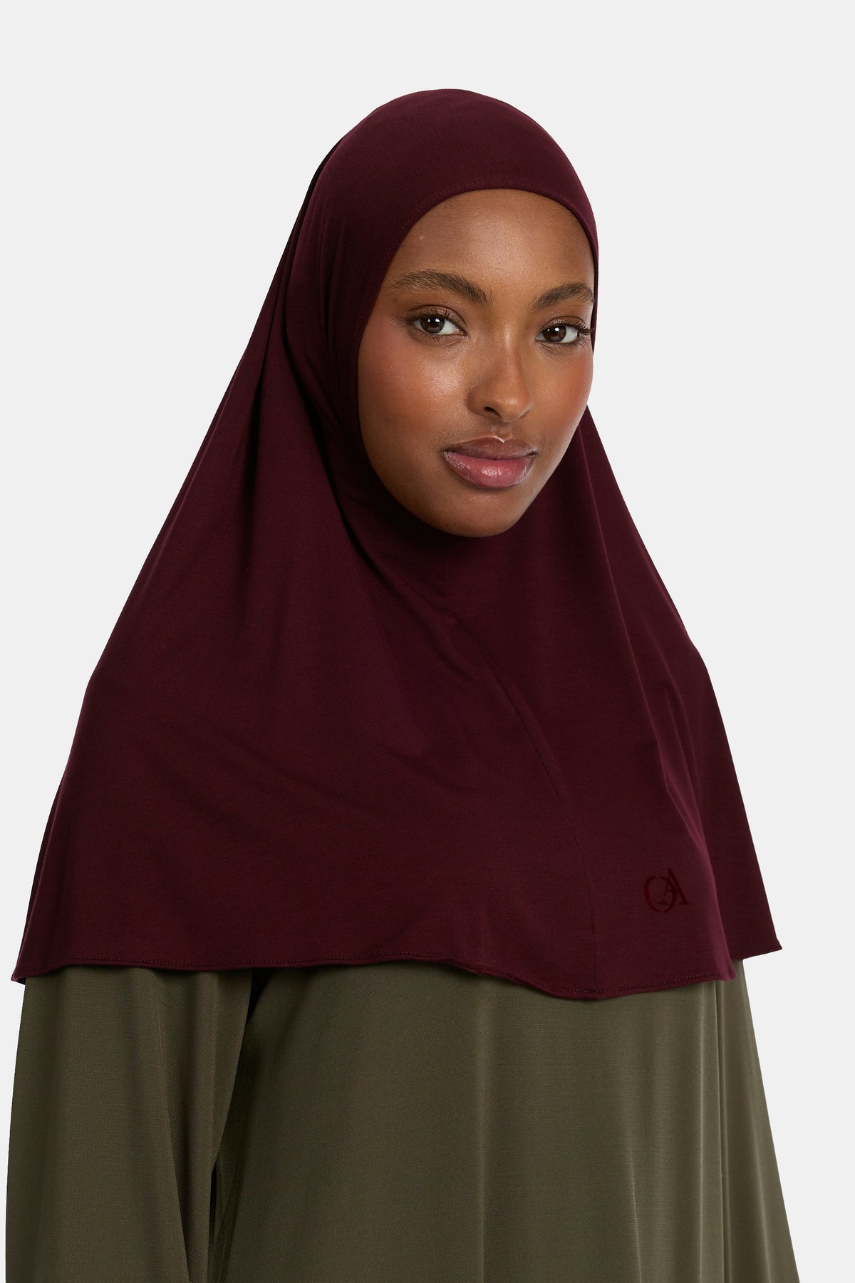 Bamboo jersey hijab Brown Purple