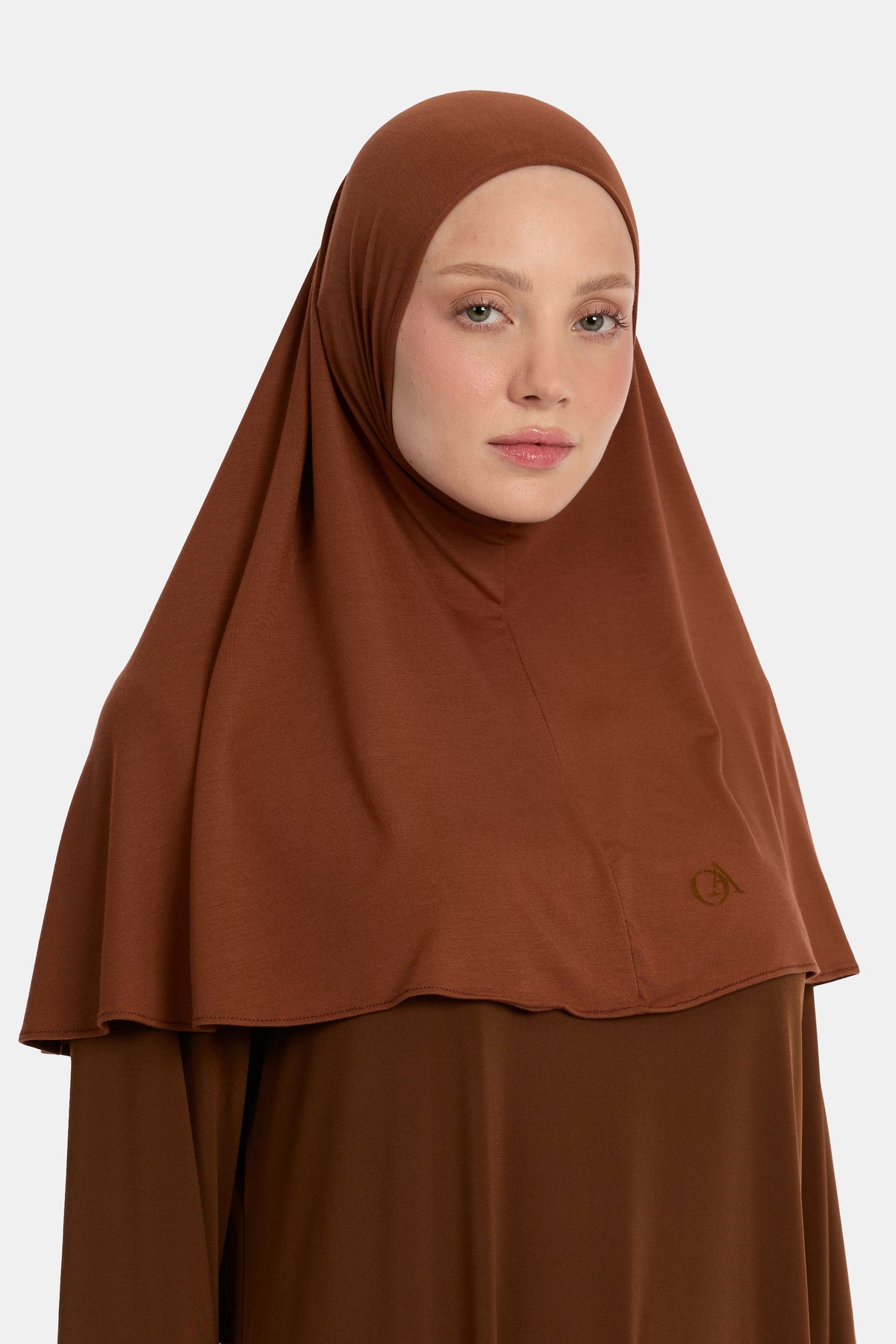 Bamboo jersey hijab Chestnut Brown