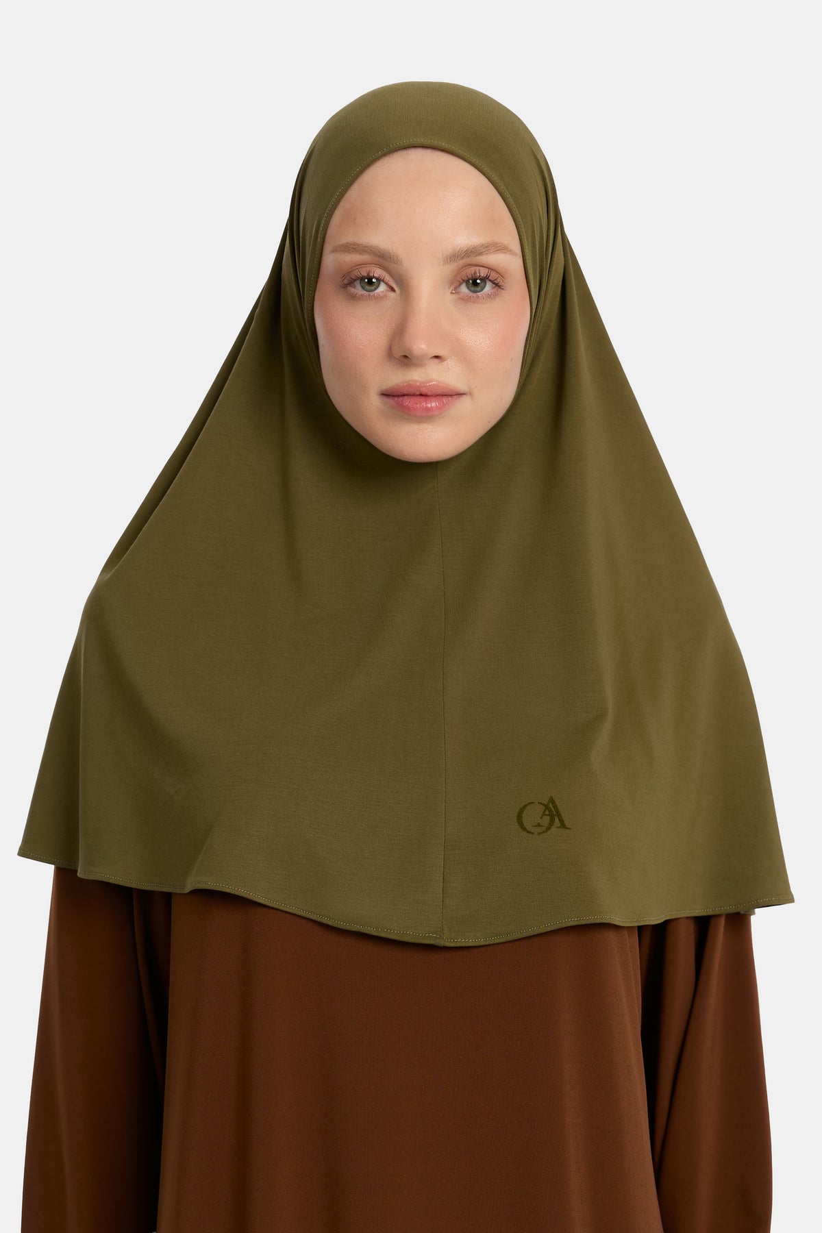 Atmungsaktiver Jersey-Hijab Oliv