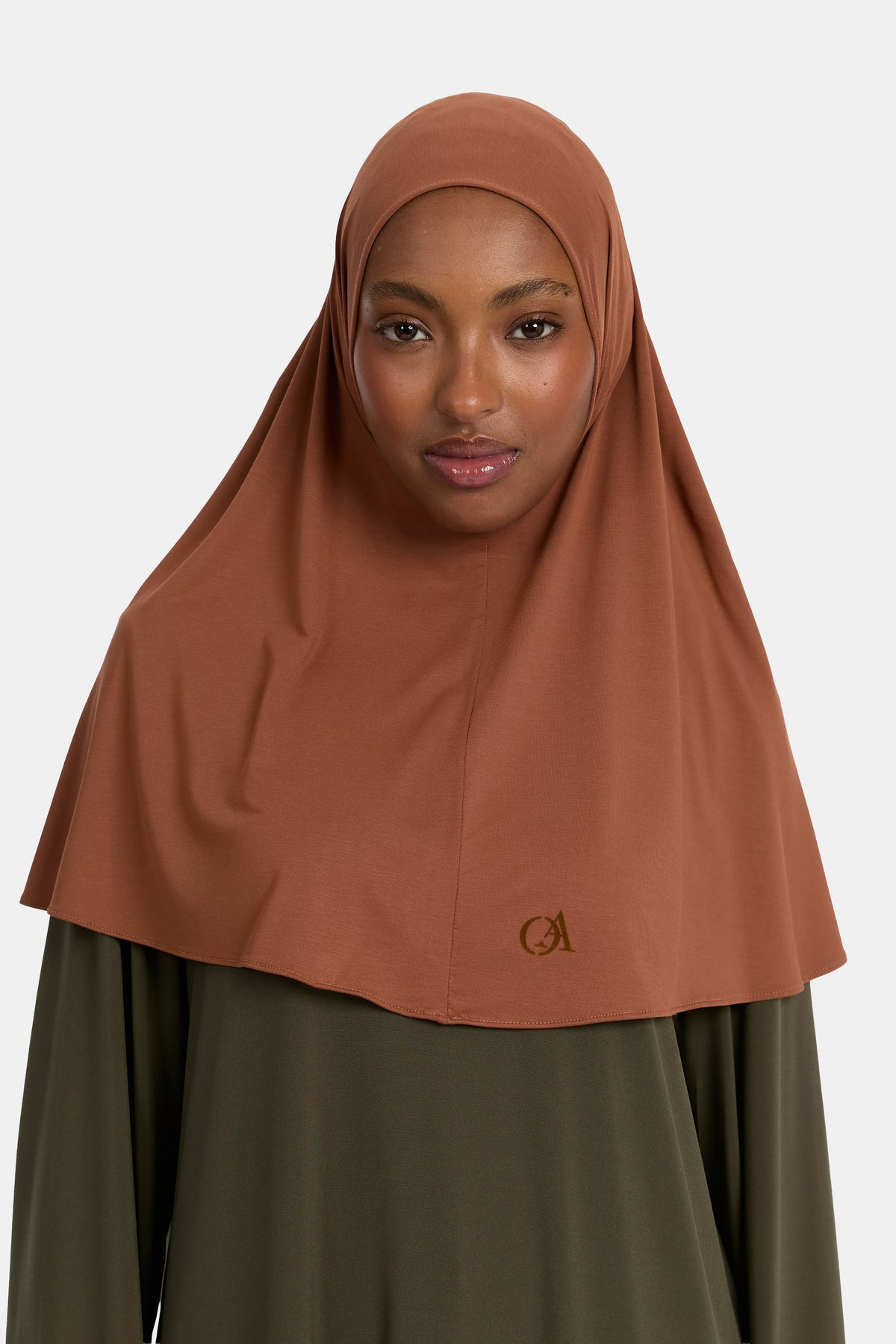 Atmungsaktives Jersey-Hijab Warm Chestnut