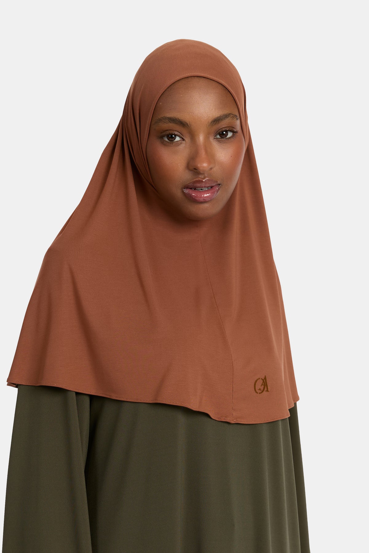 Atmungsaktives Jersey-Hijab Warm Chestnut