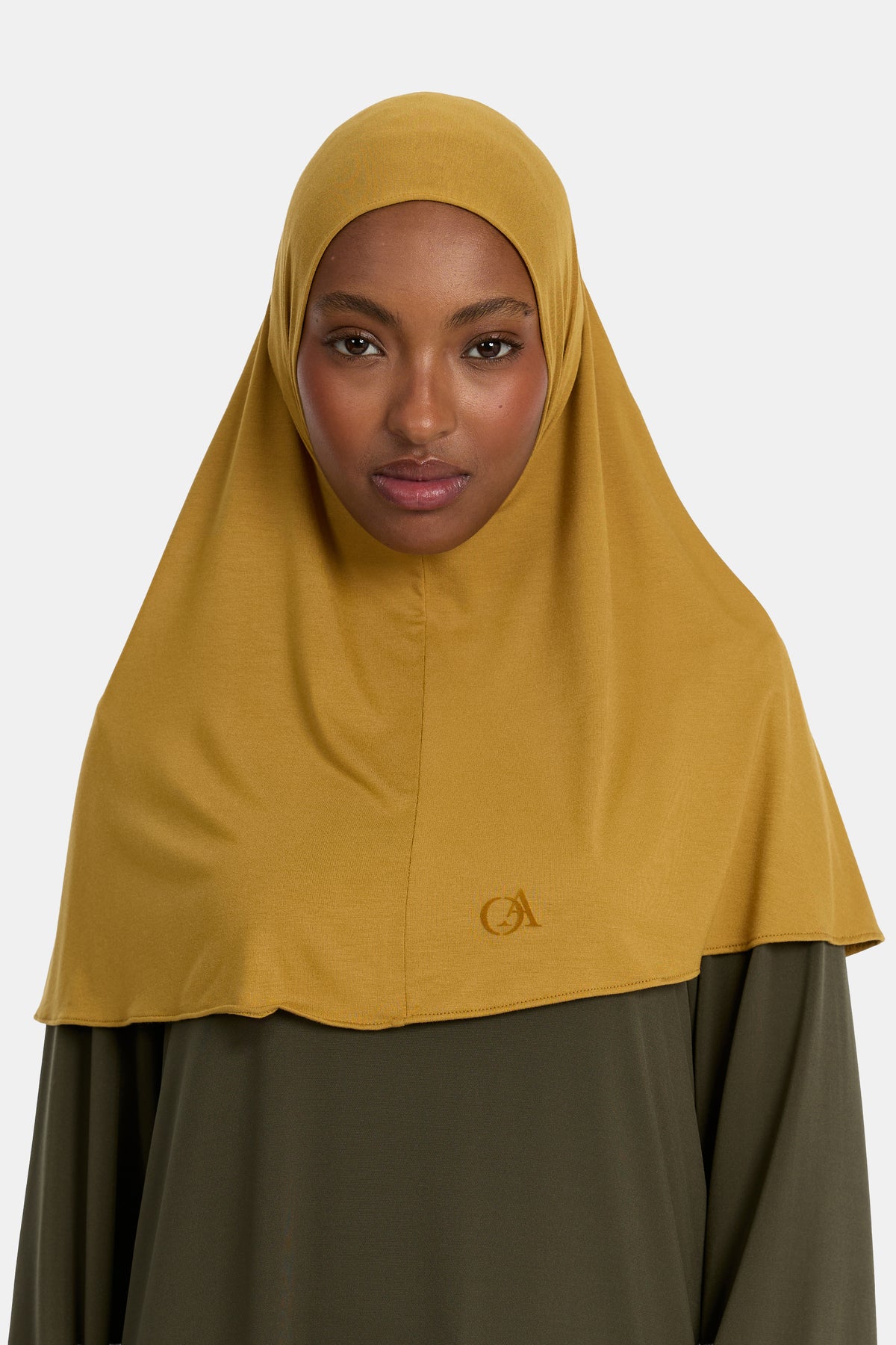 Bamboo jersey hijab Mustard Green