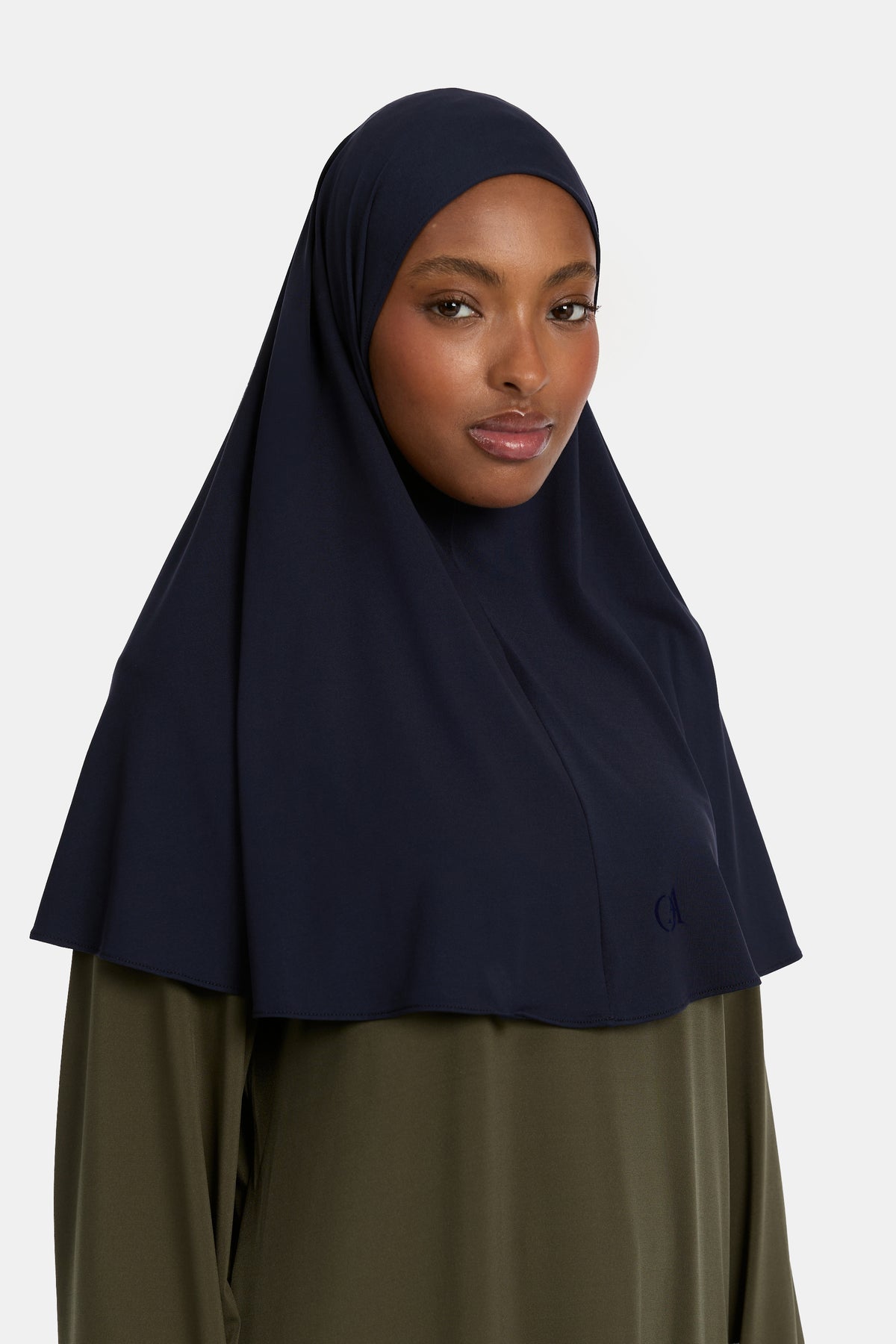 Atmungsaktives Jersey-Hijab Marineblau