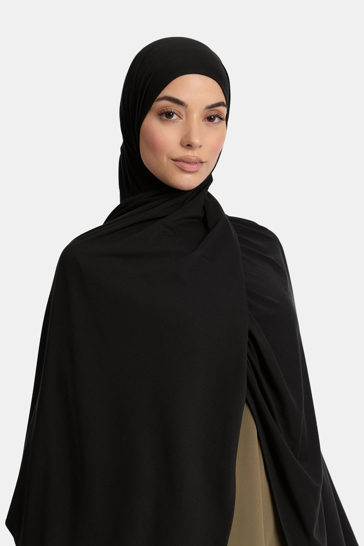 Atmungsaktiver Jersey-Schal Schwarz