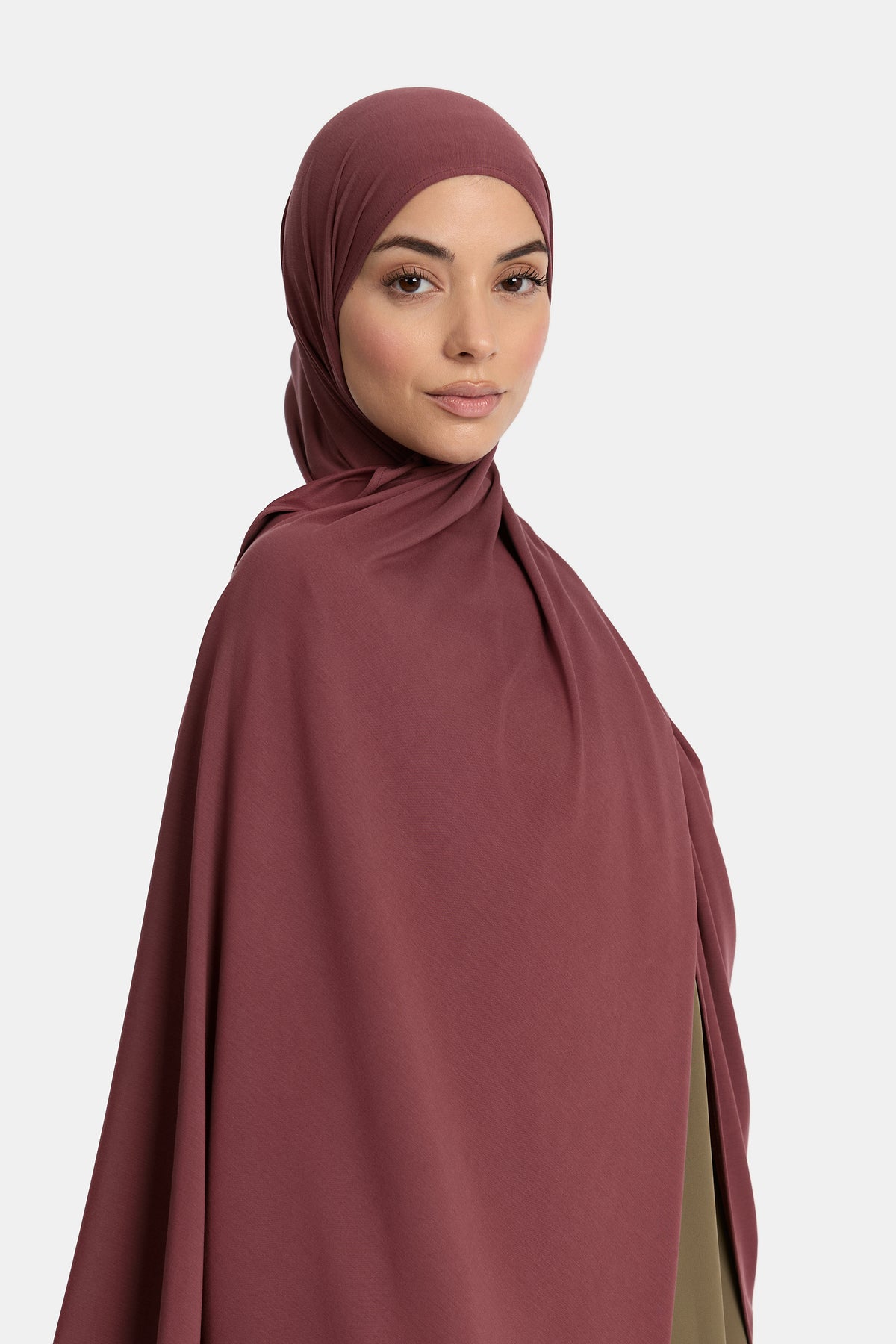 Atmungsaktiver Jersey-Schal Dusty Red Mahogany