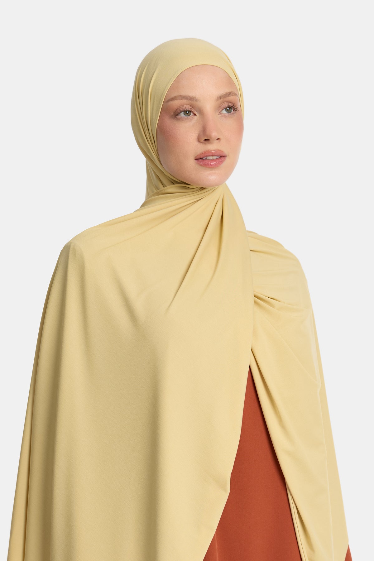 Atmungsaktiver Jersey-Schal Toast Lime