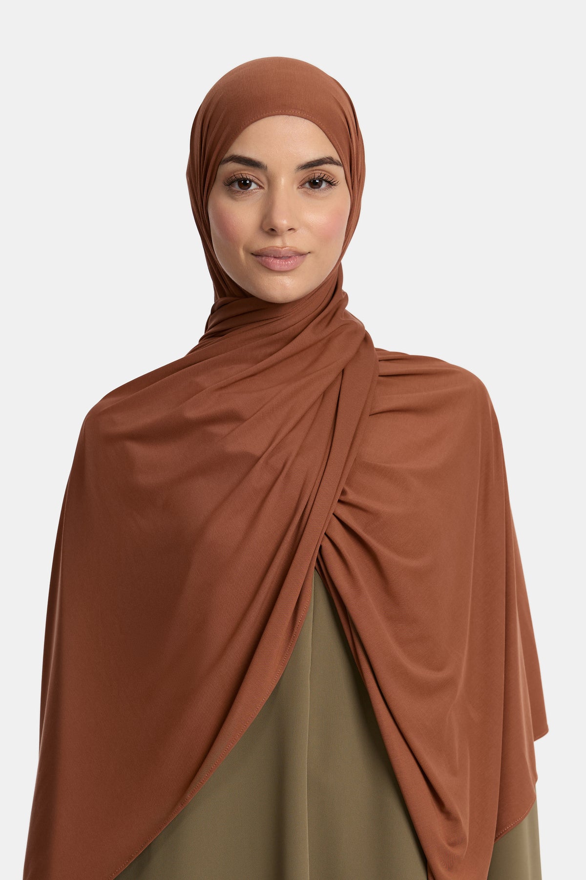 Atmungsaktiver Jerseyschal Warm Chestnut