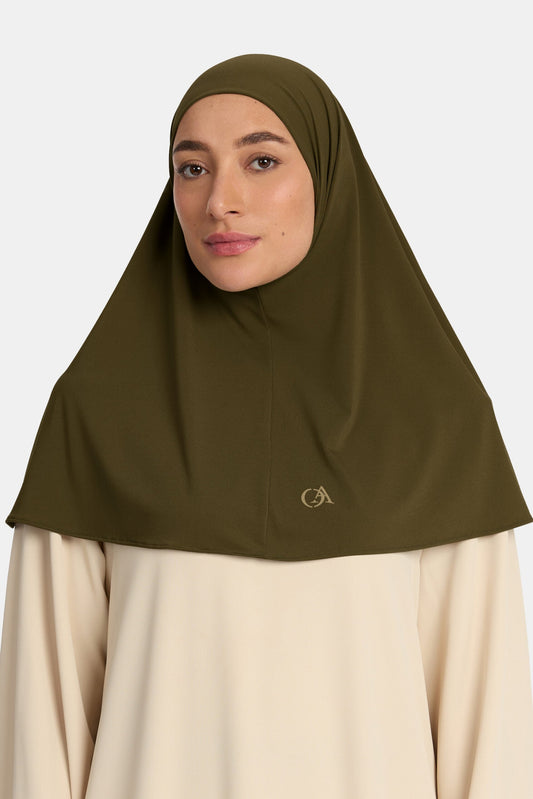 Premium jersey hijab Umber Green