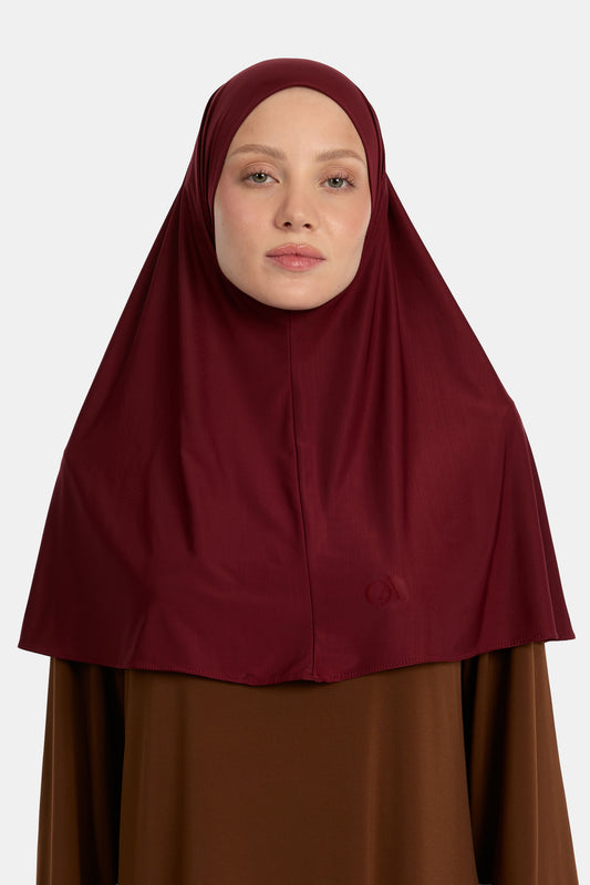 Hijab en jersey fluide Rouge profond