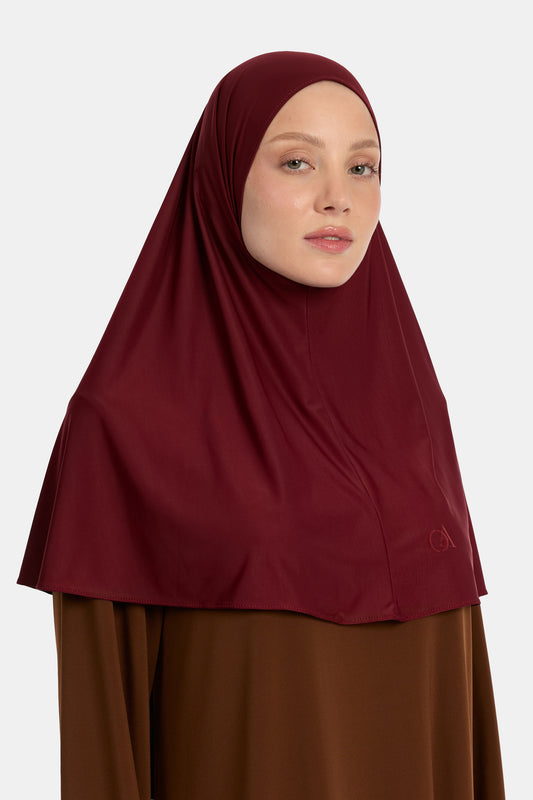 Hijab en jersey fluide Rouge profond