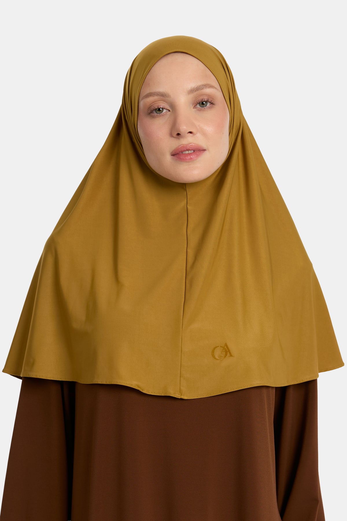 Liquid jersey hijab Honey Mustard