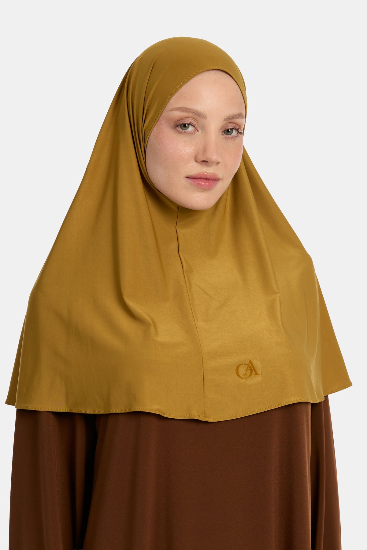 Liquid jersey hijab Honey Mustard