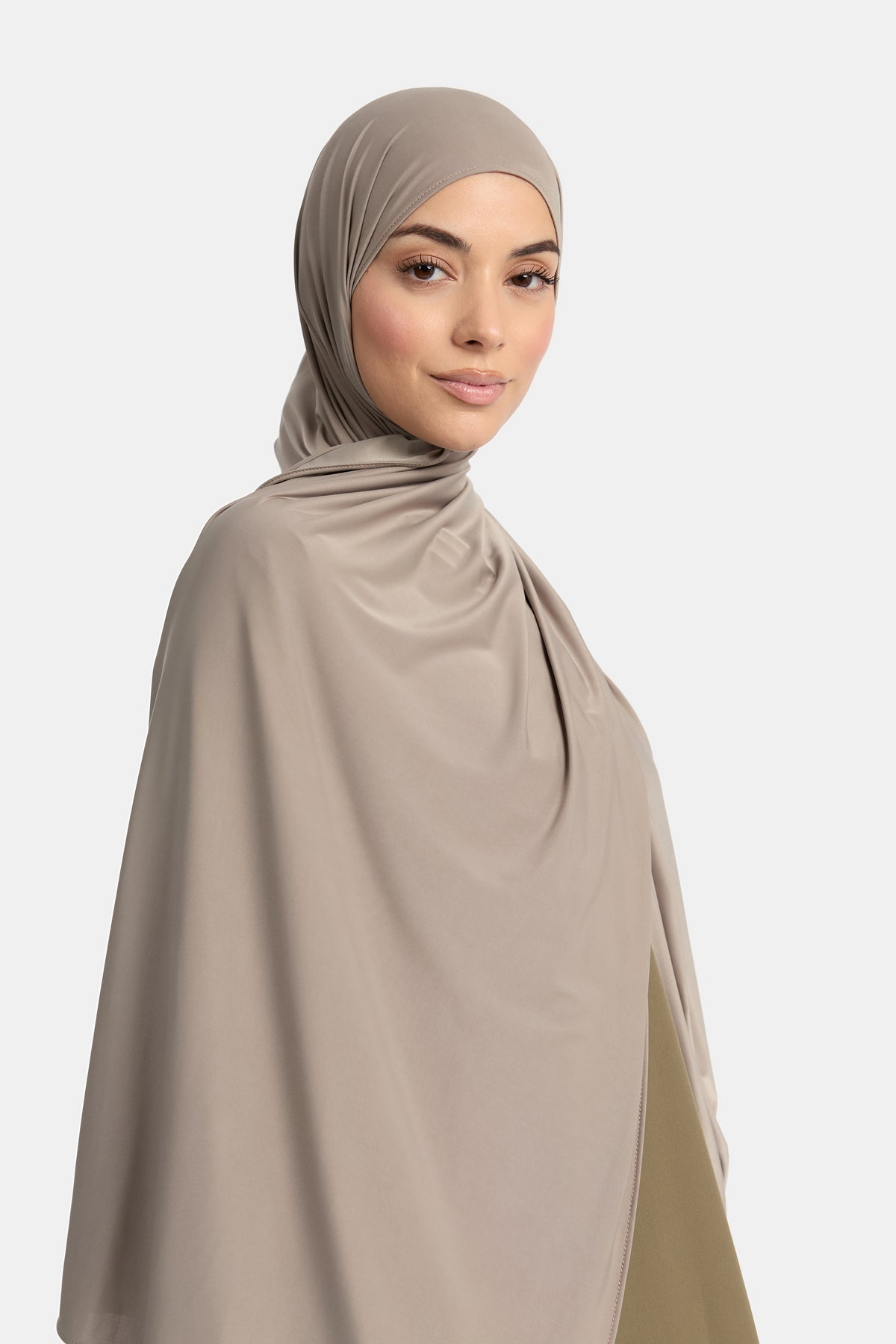 Écharpe en jersey fluide Foam Taupe