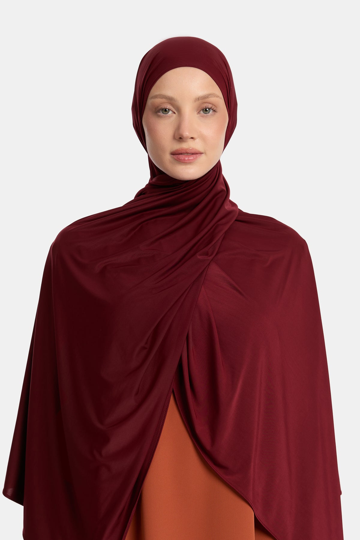 Écharpe en jersey fluide Rouge profond