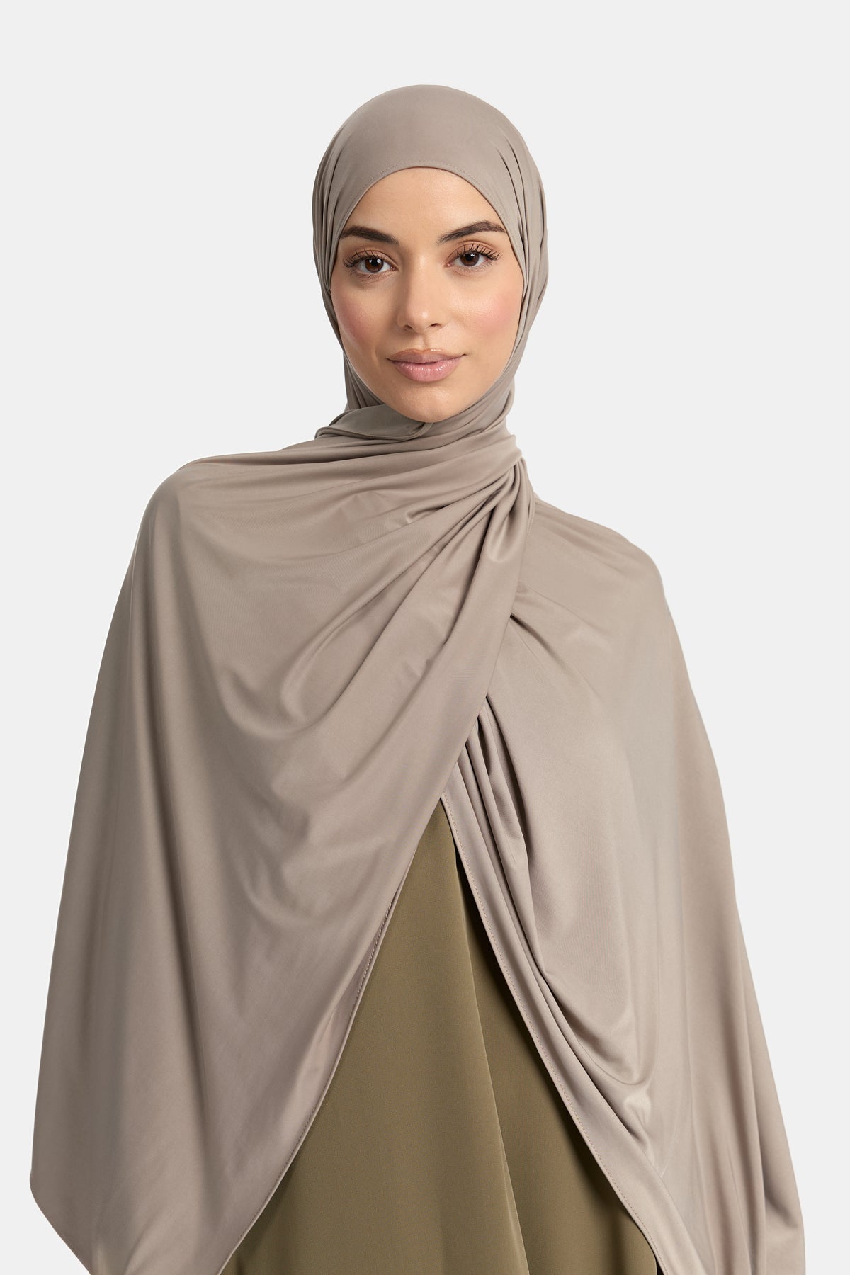 Écharpe en jersey fluide Foam Taupe