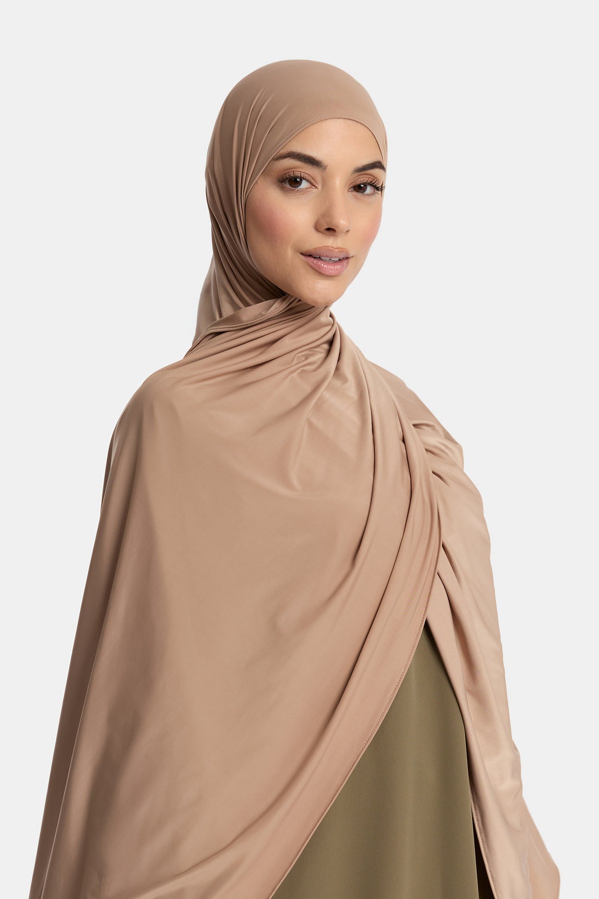 Liquid jersey scarf Sepia