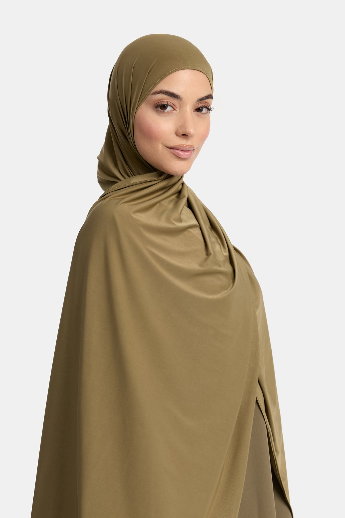 Liquid-Jersey-Schal Warm Khaki