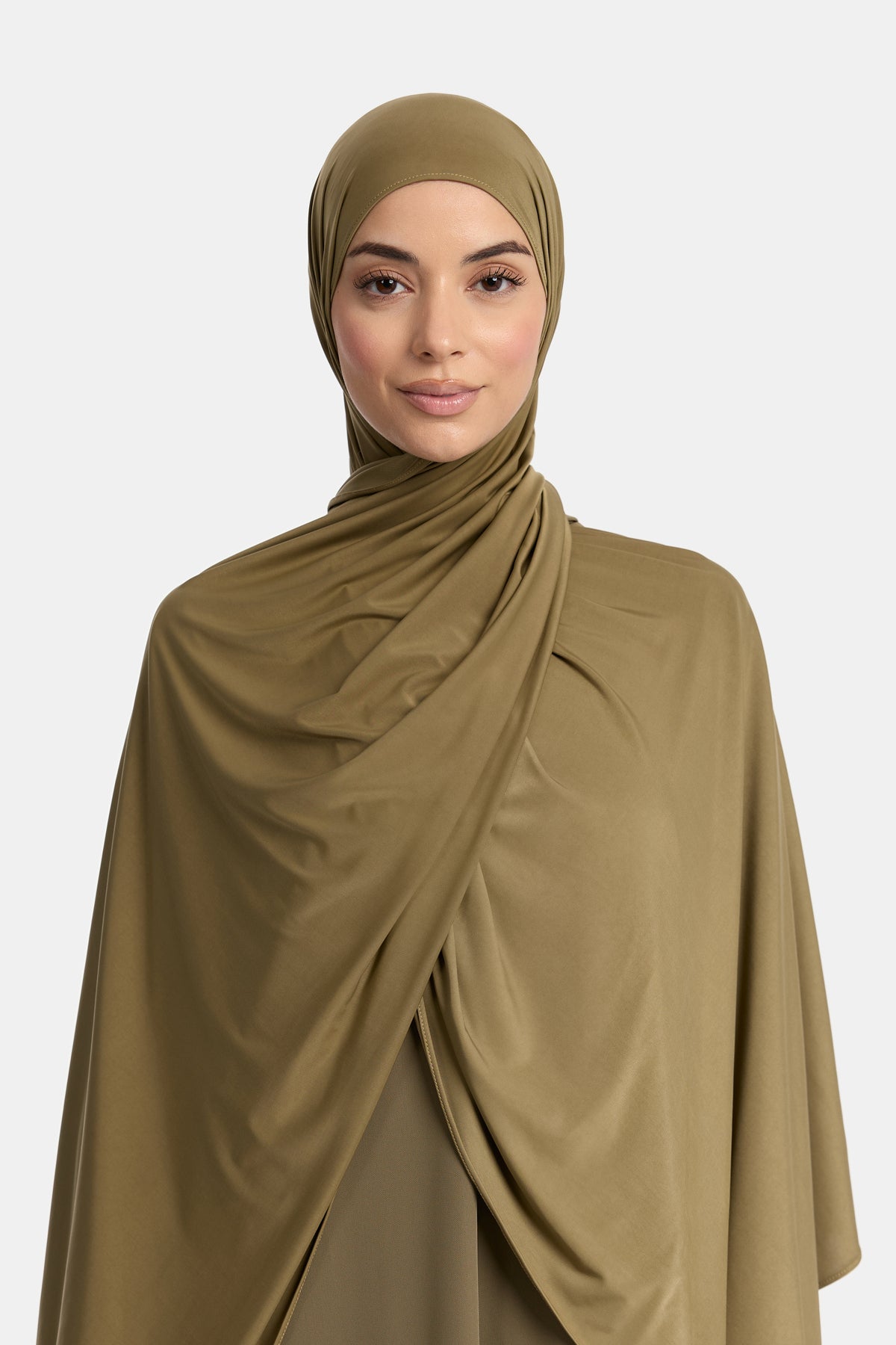 Liquid-Jersey-Schal Warm Khaki