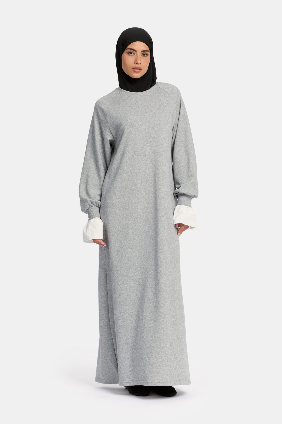 Sweater blouse abaya Jogging Grey
