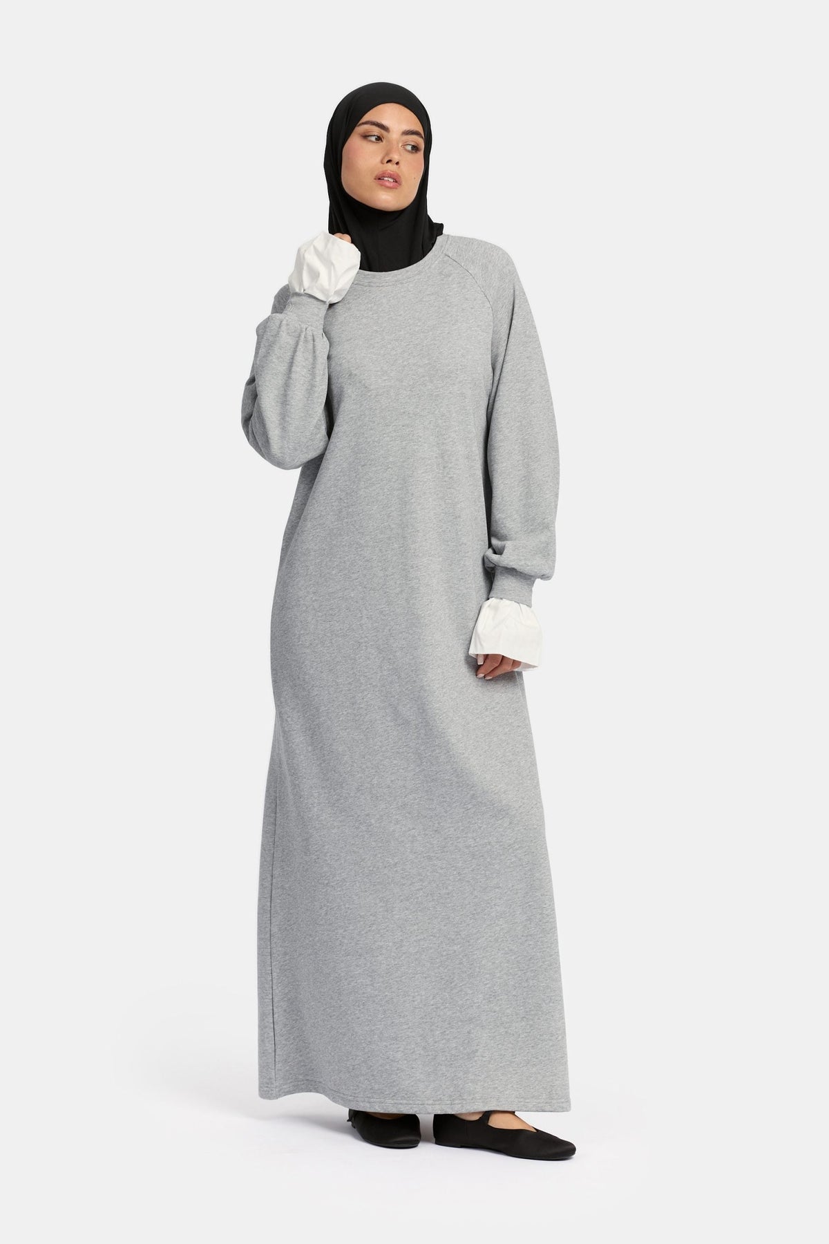 Sweater blouse abaya Jogging Grey