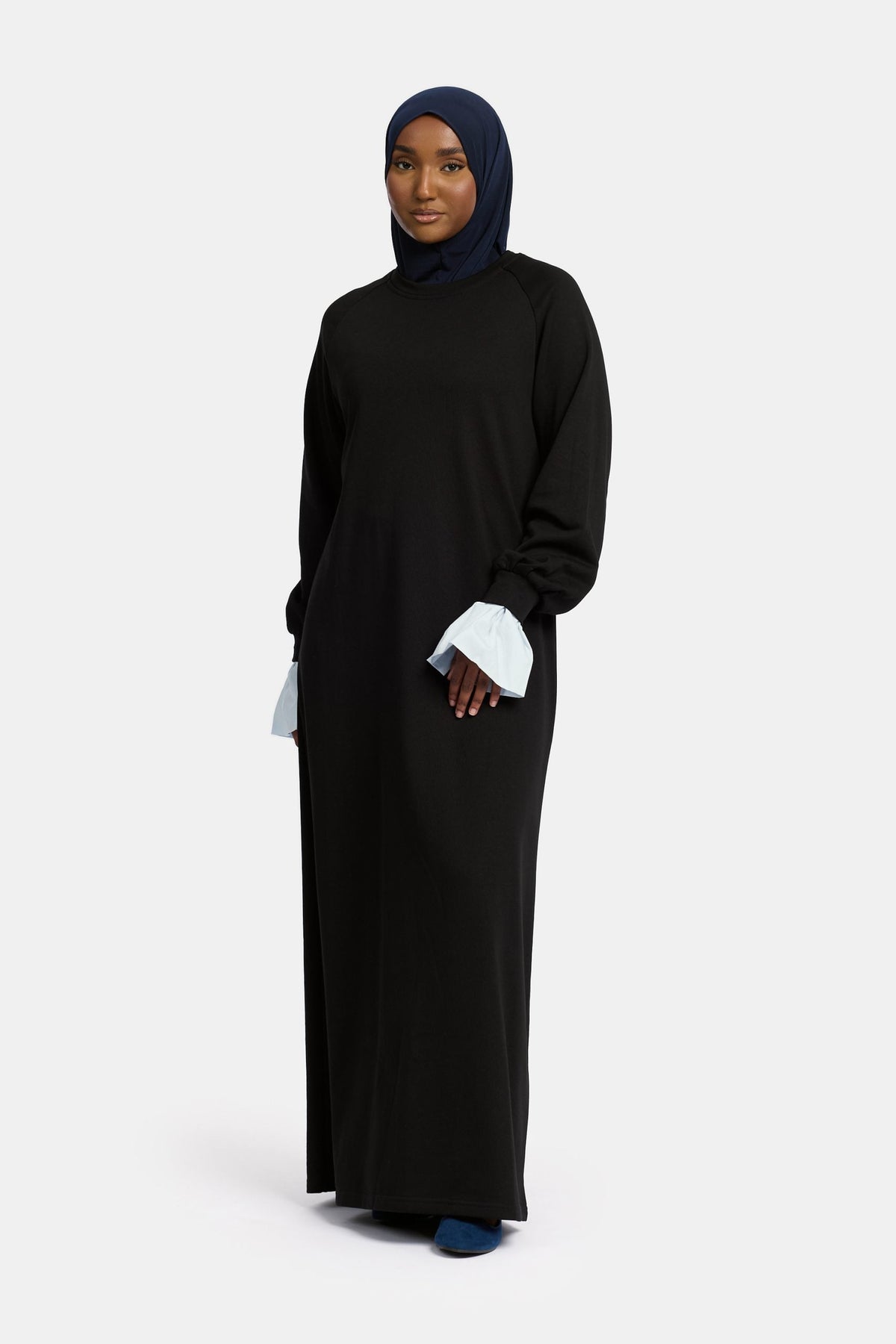 Sweater blouse abaya Black