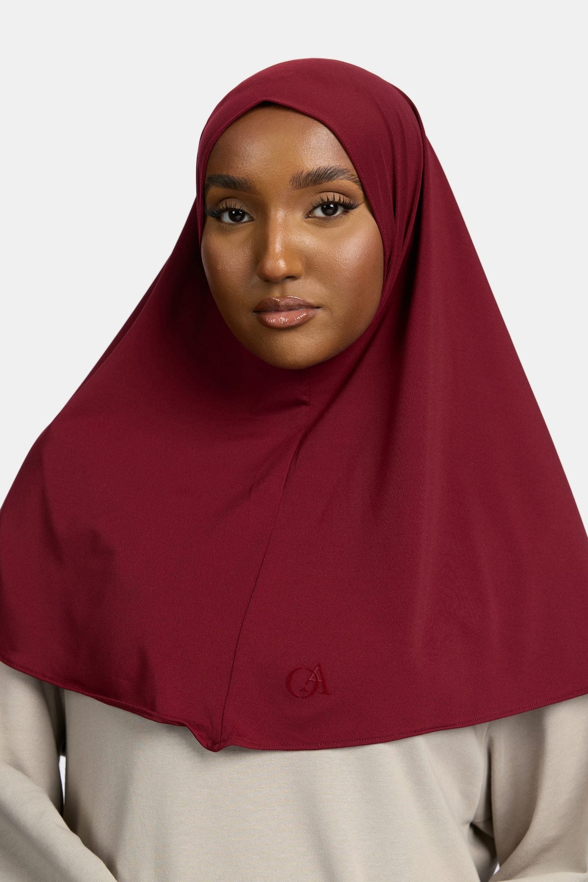 Premium jersey hijab Burgundy
