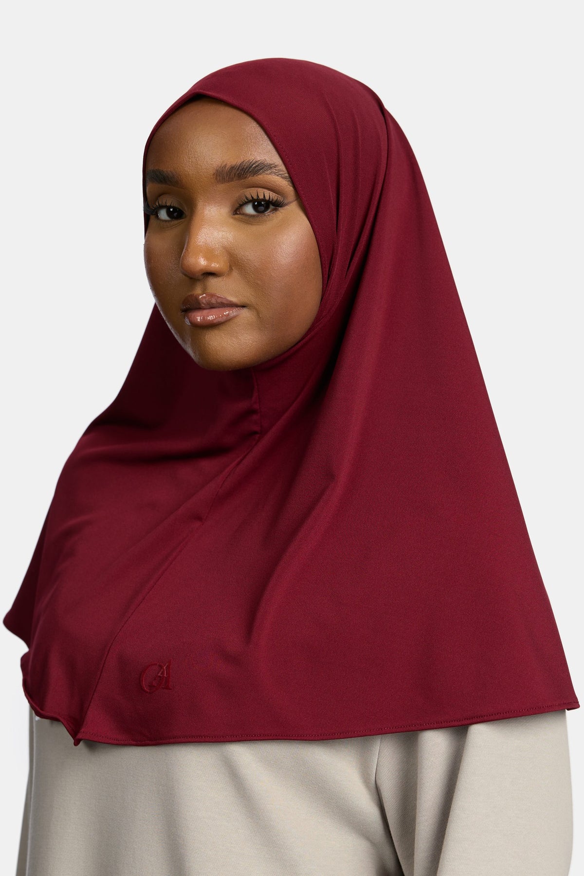 Premium jersey hijab Burgundy