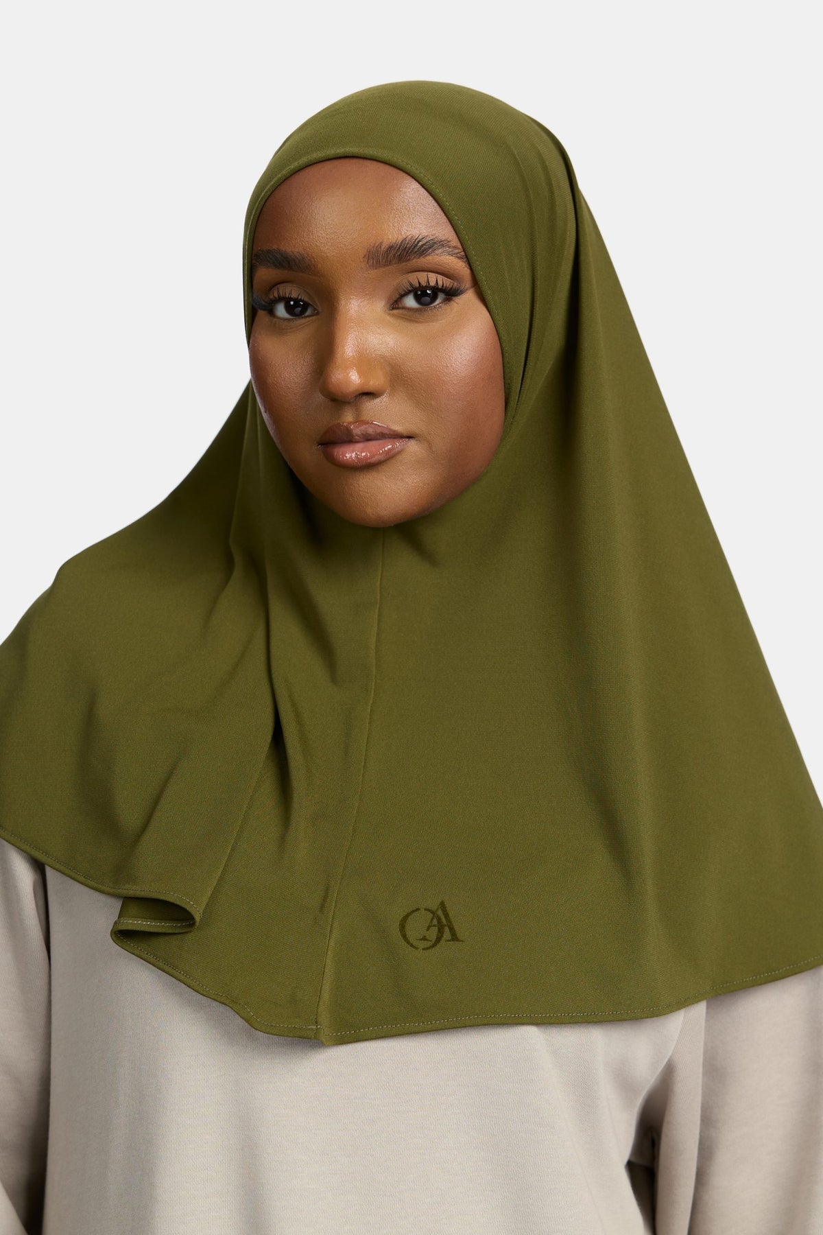 Premium jersey hijab Dark Khaki