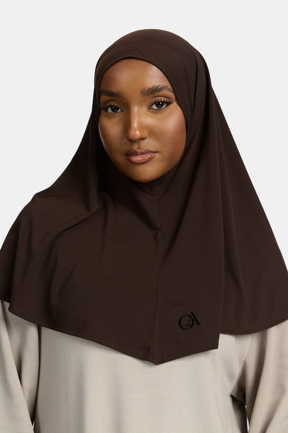 Premium jersey hijab Espresso