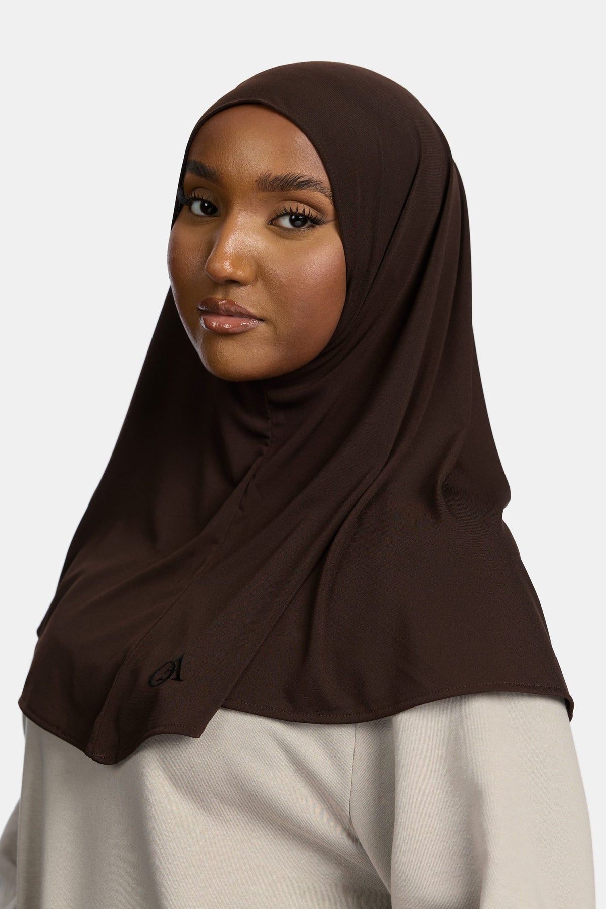 Premium jersey hijab Espresso