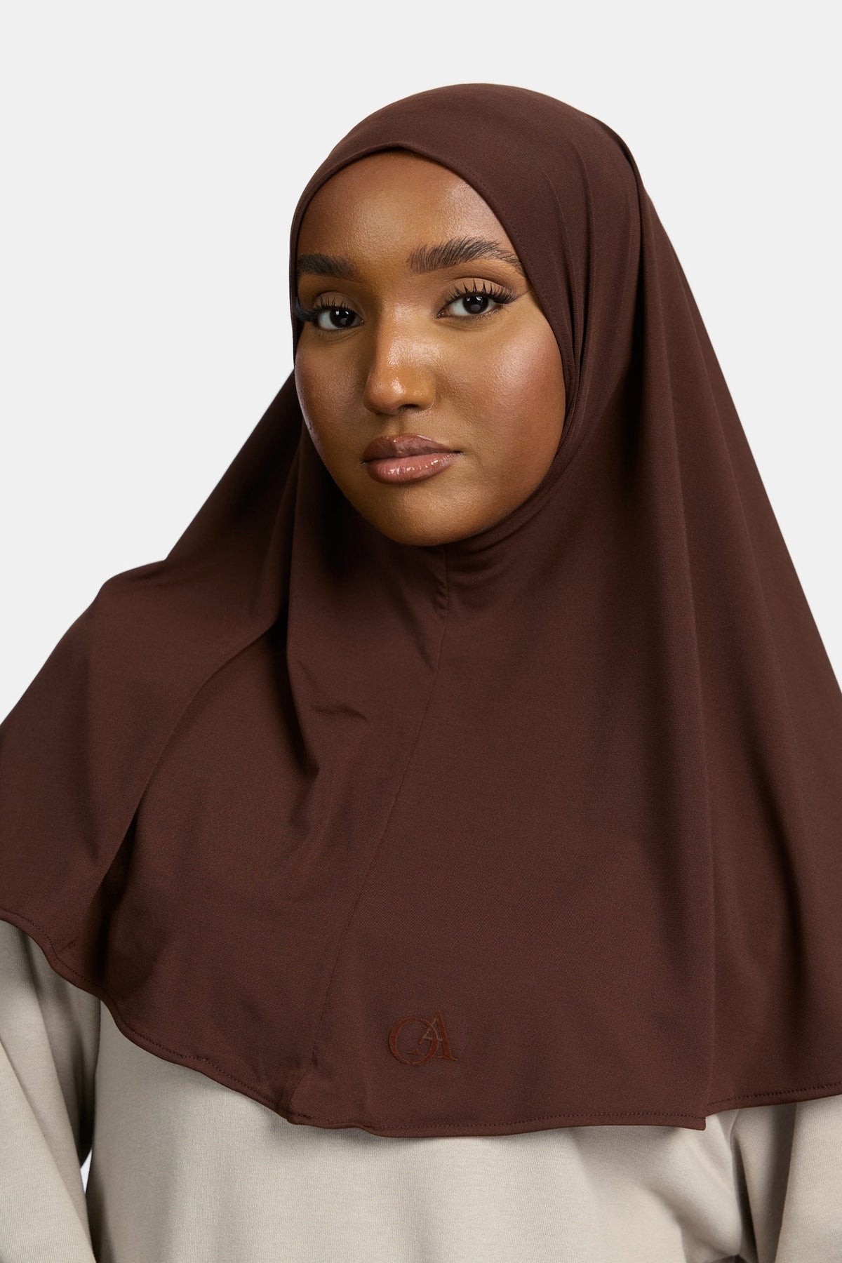 Premium jersey hijab Midnight Brown
