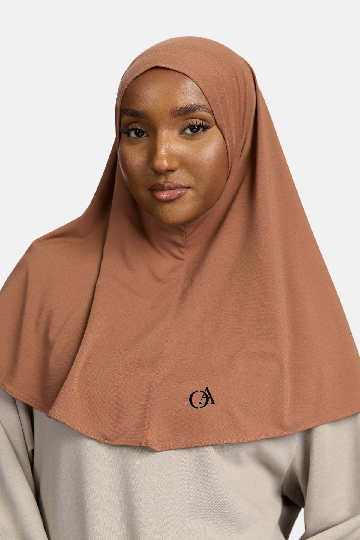 Premium jersey hijab Warm Brown