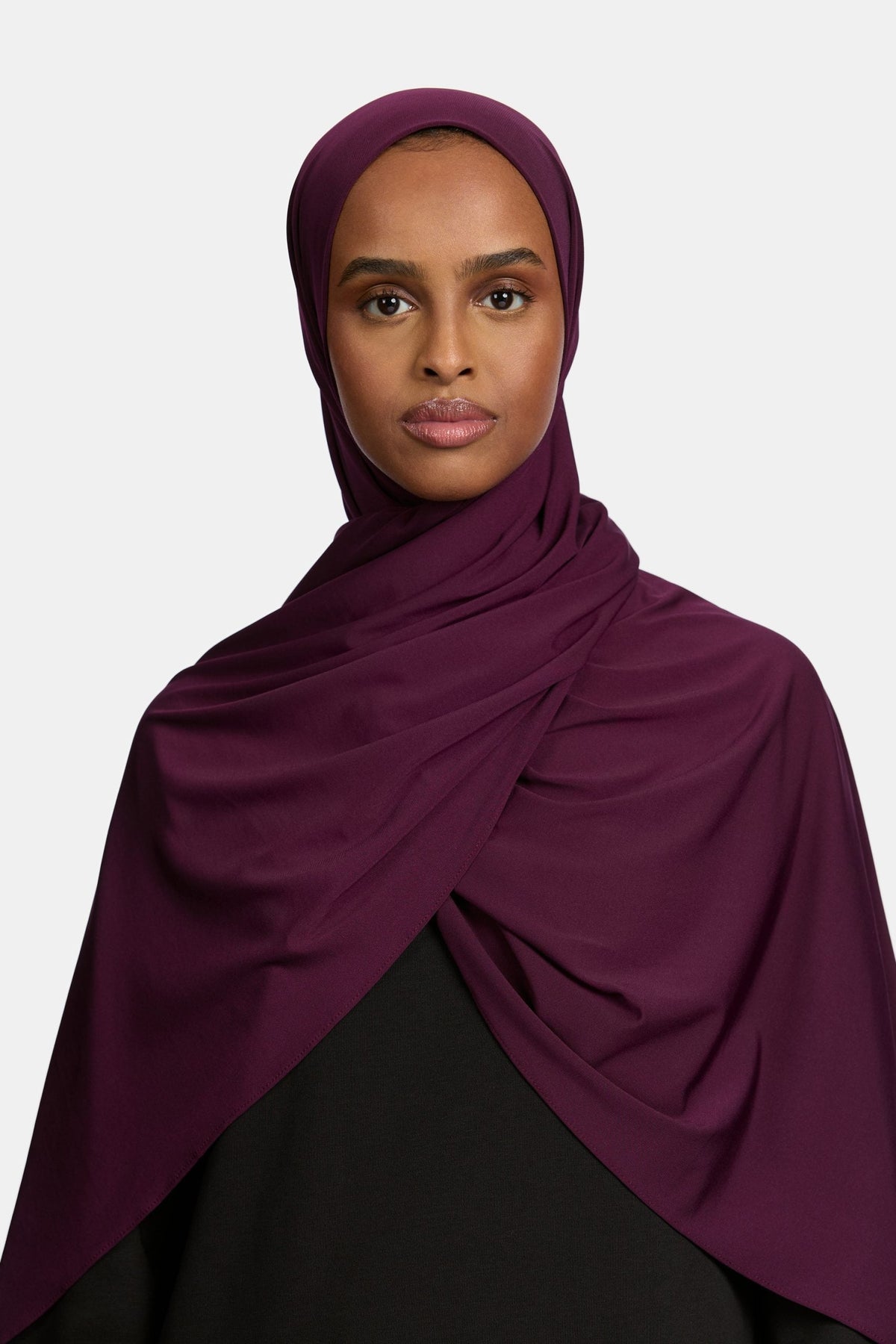 Premium jersey scarf Egg plant