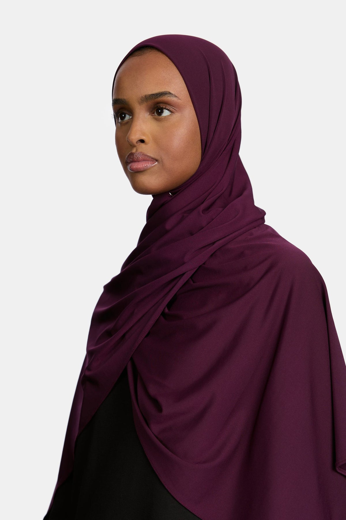 Premium jersey scarf Egg plant